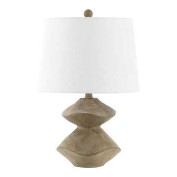Laken Minimalist Coastal Resin/Iron 3-Stack Cairn LED Table Lamp - JONATHAN Y
